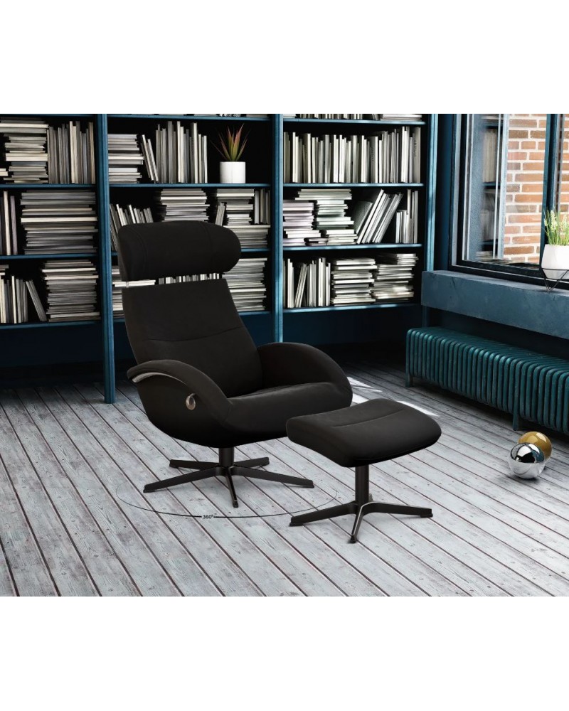 Chaise De Jardin En Bois D'Acacia Avec Repose-Pieds Et Coussins - Confort Extérieur Marron - Charge 120 Kg